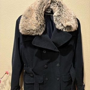 Marks and Spencer thick coat with removable neck fur